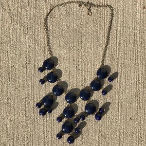 J.Crew navy blue bubble necklace